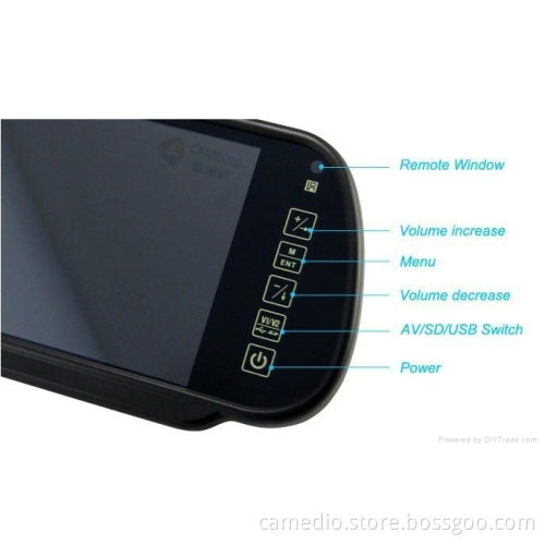 7"TFT LCD Car Rear View/ Rearview Mirror Monitor with USB/SD/MP5 M705c